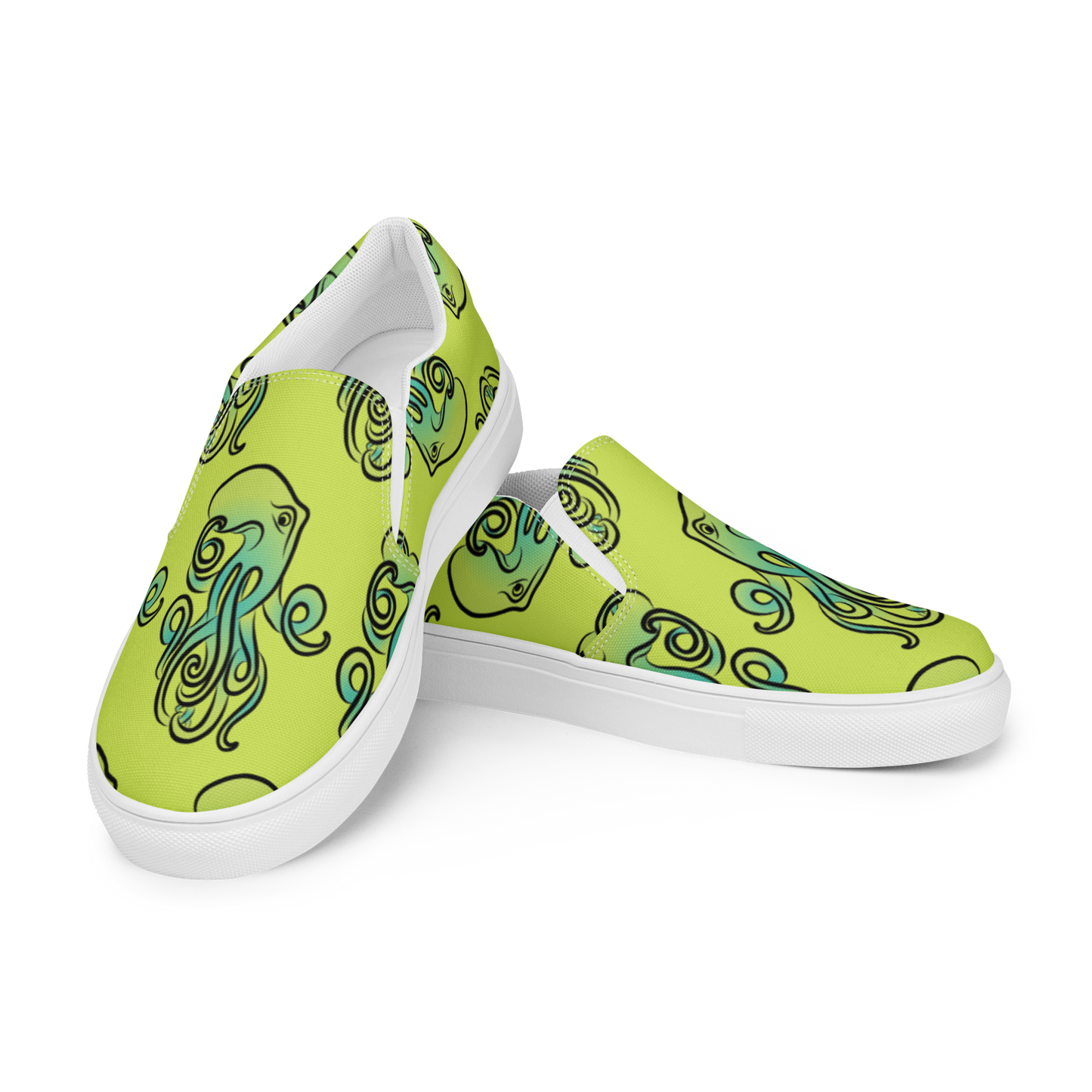 Octopus pattern Women’s slip-on canvas shoes