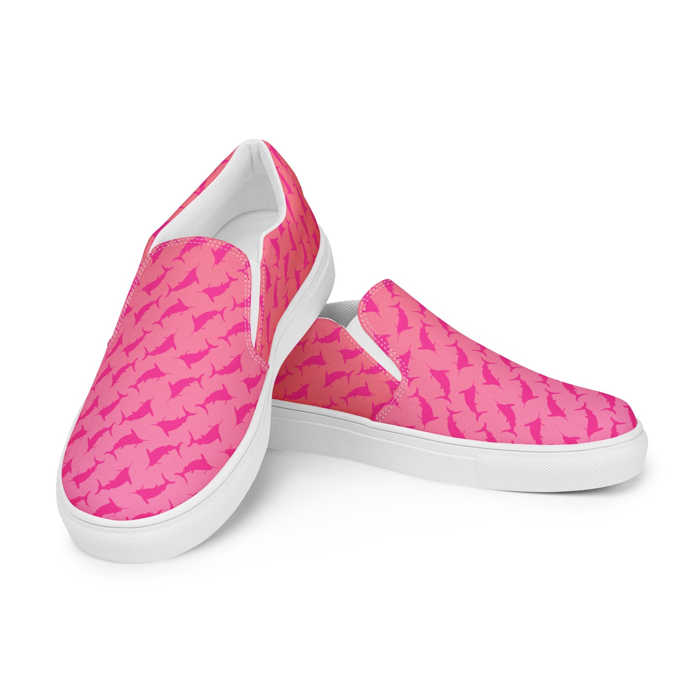 Sunset Pink marlin ombre Women’s slip-on canvas shoes