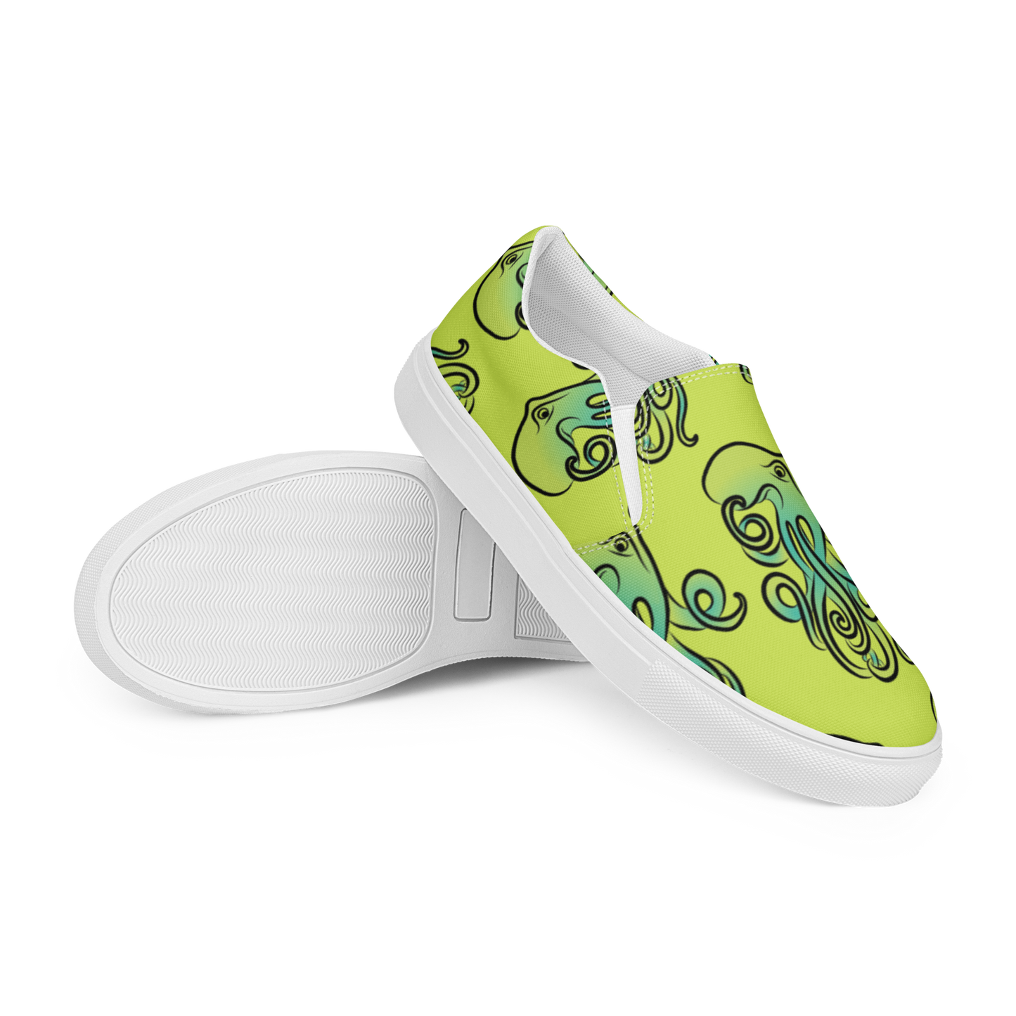 Octopus pattern Women’s slip-on canvas shoes